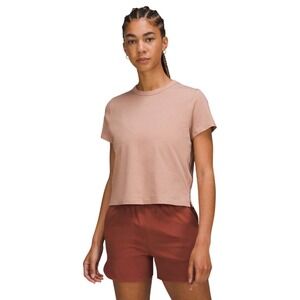 Lululemon Classic-Fit Cotton-Blend T-Shirt
Pink Clay, Size 6